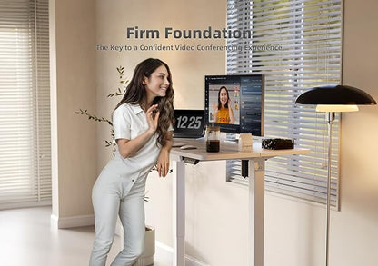 YDN Standing Desk with Drawers, 48 x 24 Inch Electric Adjustable Height Stand Up Desk, Sit Stand for Home Office, White