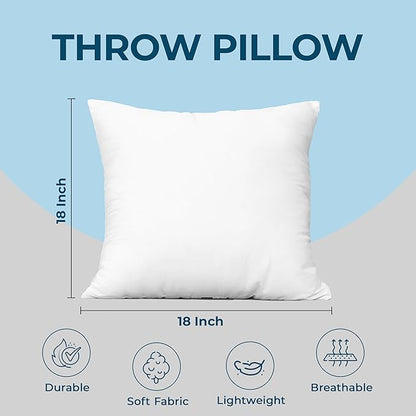 Utopia Bedding Throw Pillows (Set of 24, White), 18 x 18 Inches Pillows for Sofa, Bed and Couch Decorative Stuffer Pillow