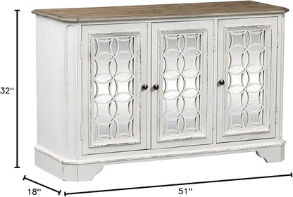 Liberty Furniture Industries Magnolia Manor TV Console, W51 x D18 x H32, White