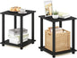 Furinno Simplistic Set of 2 End Table, Americano/Black