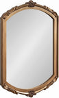 Kate and Laurel Berkshire Vintage Arched Wall Mirror, 24 x 36, Gold, Antique Ornate Arch Capsule Mirror with Detailed Frame Accenting and Classic Finish