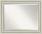 Amanti Art Bathroom Mirror for Over Sink, 28x34 Sophia Silver Rectangle Vanity Mirror, Large Traditional Frame, Hangs Horizonally and Vertically, Bathroom Wall Decor, Beveled Edge
