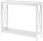 Convenience Concepts Oxford Console Table 39.5" - Sofa Table with Storage Shelf, Transitional Entryway Hall Table for Living Room and Bedroom, Display Foyer Table, White
