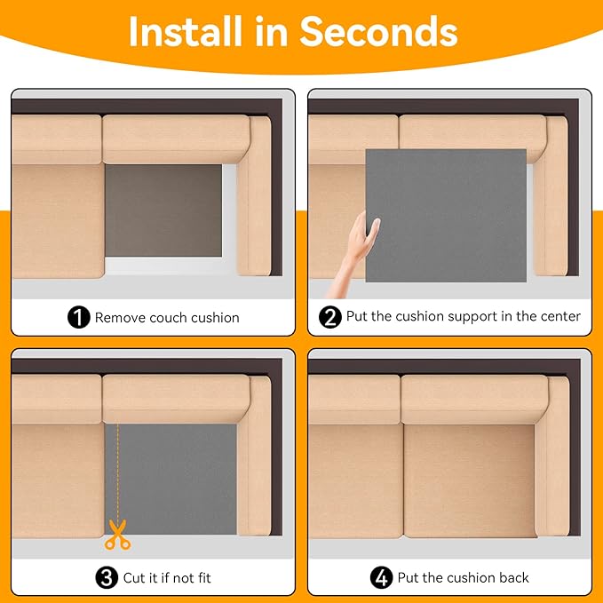 Couch Supports for Sagging Cushions Couch Supporter for Under The Cushions High Density Foam 24 “X 20” Furniture Seat Sagging Repair Set of 2