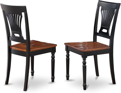 East West Furniture DOPL9-BCH-W 9 Piece Dining Room Table Set Includes a Rectangle Wooden Table with Butterfly Leaf and 8 Kitchen Dining Chairs, 42x78 Inch, Black & Cherry