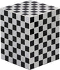 JONATHAN Y END2000K Callista 18" Modern Bohemian Ceramic Tiled Rectangle End Table, Side Table, Accent Table for Living Room, Bedroom, Light Gray/Black