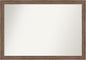 Amanti Art Brown Bathroom Mirror for Over Sink, 27x39 Pia Medium Brown Narrow Rectangle Vanity Mirror, Large Casual Frame, Hangs Horizonally and Vertically, Bathroom Wall Decor, Non-Beveled Edge