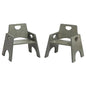 ECR4Kids Stackable Wooden Toddler Chair, 8in, Kids Furniture, Grey Wash, 2-Pack