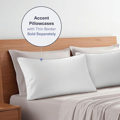 Kickoff Viscose Bamboo Sheets King Size 4-pc 100% Organic Bamboo Viscose Bed Cooling Sheets King Size Set Cool Bedding for hot Sleepers Sheet, Flat, Fitted, Pillowcases (Dove Grey,K)