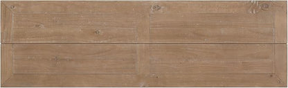 Martin Svensson Home Napa Solid Wood Pedestal Flip-Top Sofa Console Table, White and Driftwood
