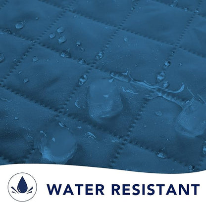PureFit Reversible Sofa Couch Cover Water Resistant Couch Covers for 3 Cushion, Washable Furniture Cover with Non-Slip Foam and Adjustable Strap for Dogs, Pets (Oversized Sofa, Peacock Blue/Ivory)
