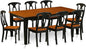 East West Furniture QUKE9-BCH-W 9 Piece Dining Room Furniture Set Includes a Rectangle Kitchen Table with Butterfly Leaf and 8 Dining Chairs, 40x78 Inch, Black & Cherry