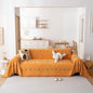 STACYPIK Orange Jacquard Sofa Cover for Sectional, Boho Couch Cover for Loveseat, Non Slip & Stain-Resistant Furniture Protector for 3 Cushion Couch, Reversible Couch Slipcover for Dogs-71X150IN