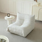 Luxury Sofa Couch Chair, Lazy Floor Seating, Fireside Bean Bag Chair, Ergonomic Tatami Sofa Lounger for Living Room, Bedroom, Office, Single Seat, White