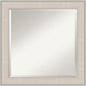 Amanti Art White Bathroom Mirror for Over Sink, 25x25 Cottage White Silver Square Vanity Mirror, Medium Coastal Wood Frame, Hangs Horizonally and Vertically, Bathroom Wall Decor, Beveled Edge from WI