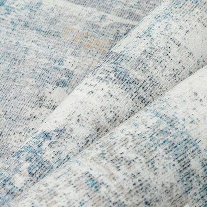 6x9 Washable Area Rug Blue Cream Modern Neutral Abstract Living Room Bedroom Indoor Floor Carpet Low Pile Soft Non-Slip Lightweight Vacuumable Throw Rug for Nursery Dining Room Office