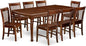East West Furniture DONO9-MAH-W 9 Piece Kitchen Table Set Includes a Rectangle Dining Table with Butterfly Leaf and 8 Dining Room Chairs, 42x78 Inch, Mahogany