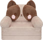 MONKISS Kids Couch, Comfy Toddler Chair, 2 in 1 Fold Out Kids Sofa to Lounger, Baby Sleeper Chair, Toddler Furniture, Birthday Gifts for Boys and Girls, 1~4 Years Old, Cute Dog