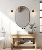 ANDY STAR Bronze Bathroom Mirror, 24x36 Brushed Bronze Oval Mirror, Oval Wall Mirror, Oval Vanity Mirror Metal Frame Deep 1’’ for Bathroom, Bedroom, Living Room, Entryway, Hang Vertical or Horizontal