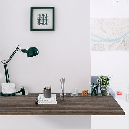 Kaboon Universal Tabletop 40"x18", Solid One-Piece Melamine Table Top, Double L-Desk Floating Desk DIY, Home and Office,Eucalyptus