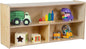 2-Shelf Kids Bookshelf & Toy Storage Organizer | 3-Section Montessori Shelves for Home & Classroom Organization & Storage