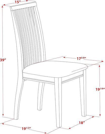 East West Furniture HBIP5-LWH-C 5 Piece Dining Set Includes a Round Dining Table with Pedestal and 4 Linen Fabric Kitchen Room Chairs, 42x42 Inch, Linen White