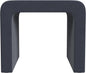 HomePop Modern Arch Velvet Ottoman Home Décor|Ottoman for Living Room & Bedroom - Steel Blue Velvet