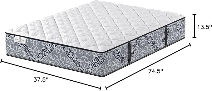 Kingsdown Cushion Firm Hybrid Mattress Twin Cooling Gel Memory Foam Layer Multi-Layered Motion Isolation Cool Sleep Quilted Top Luxury Mattresses, 13.5-Inch Passions Merridale