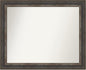 Amanti Art Brown Bathroom Mirror for Over Sink, 27x33 Alta Rustic Char Rectangle Vanity Mirror, Large Country Rustic Frame, Hangs Horizonally and Vertically, Bathroom Wall Decor, Non-Beveled Edge