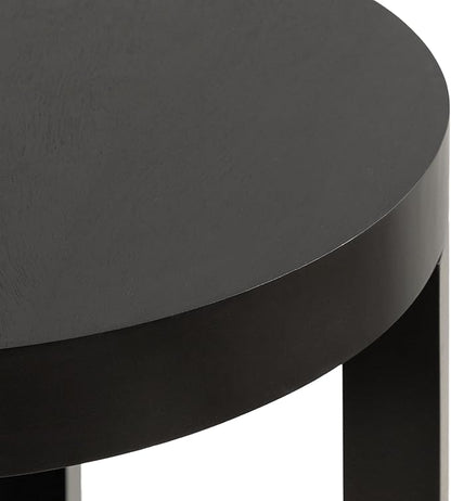 Kate and Laurel Talcott Modern Round Wood Side Table, 16 x 16 x 24, Natural Wood, Transitional Decorative Two-Tier End Table for Use as a Bedroom Nightstand or Living Room Accent