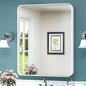 TokeShimi 24 x 32 Inch White Mirror Wall Mirror for Bathroom White Metal Frame Decorative Rectangular Wall Mounted Home Decor Corner Hangs (Horizontal/Vertical) Living Room Entryway