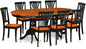 East West Furniture PLAV9-BCH-W 9 Piece Dining Set Includes an Oval Dining Room Table with Butterfly Leaf and 8 Kitchen Chairs, 42x78 Inch, Black & Cherry