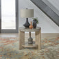 Liberty Furniture Affinity Round End Table for Living Room - Dusty Taupe Faux Concrete Tops