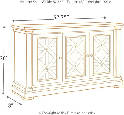 Signature Design by Ashley Bolanburg French Country Dining Room Server, Two-tone White & Brown
