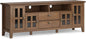 SIMPLIHOME Artisan SOLID WOOD 72 inch Wide Contemporary TV Media Stand in Rustic Natural Aged Brown For TVs up to 80 inches for the Living Room and Entertainment Center