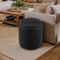 Get Set Style Modern Round Ottoman with Soft Padded Seat, Multifunctional Vanity Chairs for Makeup, Upholstered Footrest Stool Ottoman Foot Stool for Living Room, Bedroom
