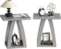 End Tables Living Room, Side Table Beside Sofa, Nightstand for Bedroom, Couch Side Table with Shelf, Modern End Table for Living Room, Grey End Table Set of 2