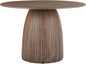 Modern Wooden Mushroom-Shape Round Dining Table, Home Kitchen Furniture Diningtable Natural Wood Grain Variation Tabletop and Circular Leg for Living Space