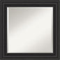 Amanti Art Black Bathroom Mirror for Over Sink, 26x26 Shipwreck Black Square Vanity Mirror, Medium Country Rustic Frame, Hangs Horizonally and Vertically, Bathroom Wall Decor, Beveled Edge