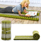 Leewadee - Foldable Floor Mattress - Japanese Roll Up Futon -Trifold Tatami Mat- Guest Floor Bed - Camping Mattress - Thai Massage Mat, Kapok Filled, 75 x 28 inches, Green