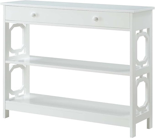 Convenience Concepts Omega 1 Drawer Console Table, White