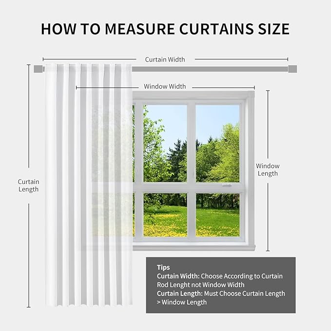 Joydeco Natural Linen Curtains 96 inch Length 2 Panels Set Burg 100% Blackout Patio Door Curtain Room Darkening Sliding Door Curtains Thermal Insulated Back tab Rod Pocket(105x96 inch, Linen)