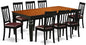 East West Furniture LGAN9-BCH-LC 9 Piece Kitchen Table & Chairs Set Includes a Rectangle Dining Room Table with Butterfly Leaf and 8 Faux Leather Upholstered Chairs, 42x84 Inch, Black & Cherry