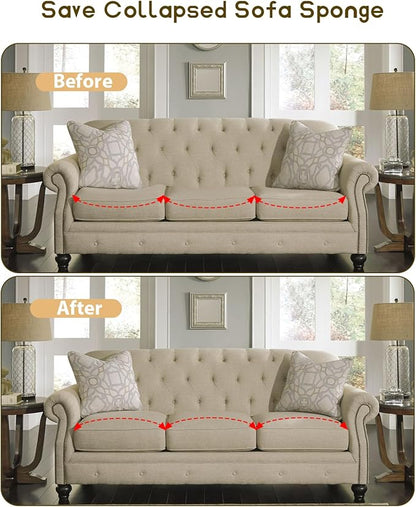 Couch Cushion Support, 20" x 20" Sofa Cushion Support for Sagging Seat, High Density Replacement Foam Insert for Sagging Couches, Loveseat, Furniture (Grey-3 pcs)