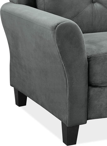 Lifestyle Solutions Harrington Sofa in Grey, Dark Grey