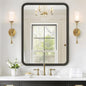 WallBeyond Black Bathroom Mirror for Wall 30x40 Inch Wooden Frame Rectangle Mirror for Farmhouse Bathroom Vanity Wall Mounted Decorative Mirror (Horizontal/Vertical Black)
