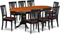 East West Furniture PLAV9-BCH-LC 9 Piece Dining Room Table Set Includes an Oval Kitchen Table with Butterfly Leaf and 8 Faux Leather Upholstered Dining Chairs, 42x78 Inch, Black & Cherry