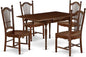 East West Furniture MZDO5-MAH-W 5 Piece Dining Room Table Set Includes a Rectangle Kitchen Table with Dropleaf and 4 Dining Chairs, 36x54 Inch, Mahogany