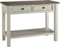 Signature Design by Ashley Bolanburg Farmhouse Rectangular Two Tone Sofa Table, Antique Cream