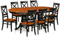 East West Furniture PLQU9-BCH-W 9 Piece Dining Table Set Includes an Oval Dinner Table with Butterfly Leaf and 8 Dining Room Chairs, 42x78 Inch, Black & Cherry